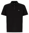 C.p. Company Collared Polo Shirt Short Sleeves In Black