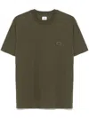 C.p. Company Crew Neck Patch Cotton T-shirt In Ivy Green