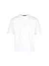 C.p. Company White T-shirt With Logo Embroidered On The Front Tone-on-tone In White
