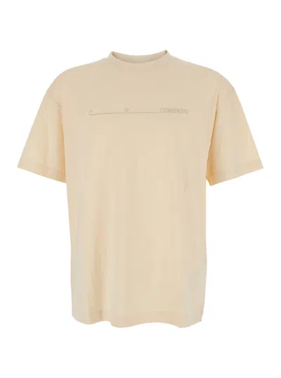 C.p. Company T-shirts Short Sleeve In Jersey 30/1 In Pink