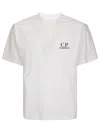 C.p. Company Logo-print Short-sleeve T-shirt In White