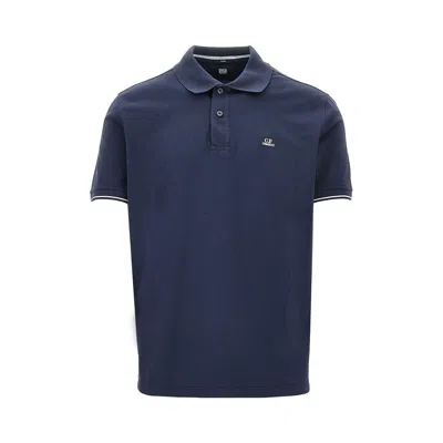 C.p. Company Tacting Piquet Polo Shirt In Blue