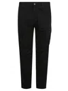 C.p. Company Tailored Black Trousers With Cargo Pockets
