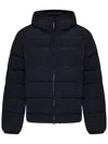 C.p. Company Tailored Blue Coat With Matte Finish In Blue