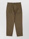 C.p. Company Tailored Trousers With Pockets And Pleats In Green