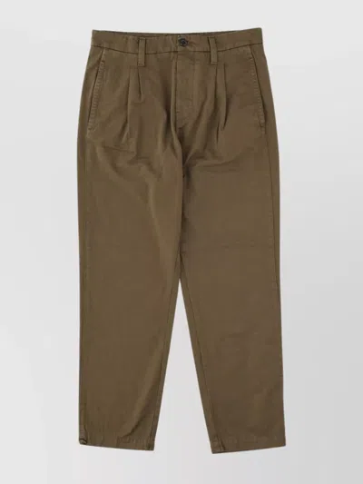 C.p. Company Tailored Trousers With Pockets And Pleats In Green