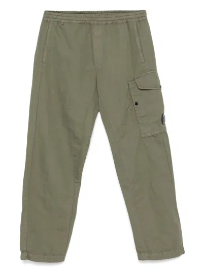 C.p. Company Tapered Cargo Pants In Green