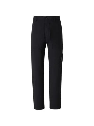 C.p. Company Tapered Cargo Trousers In Black
