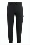 C.p. Company Tapered Fit Jogger Pants With Distinctive Logo Detail In Black