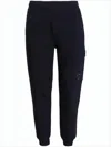 C.p. Company Tapered Jogger Pants With Cargo Pocket In Black