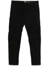 C.p. Company Tapered-leg Trousers In Black