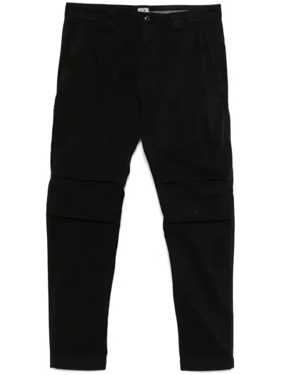 C.p. Company Tapered-leg Trousers In Black