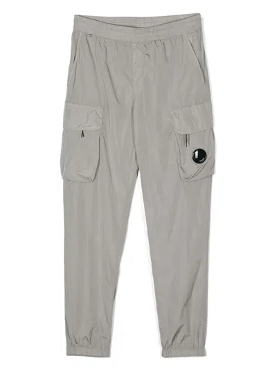 C.p. Company Kids' Tapered Track Pants In Grey