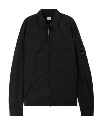 C.P. COMPANY C.P. COMPANY TAYLON L LOGO PLAQUE ZIPPED SHIRT