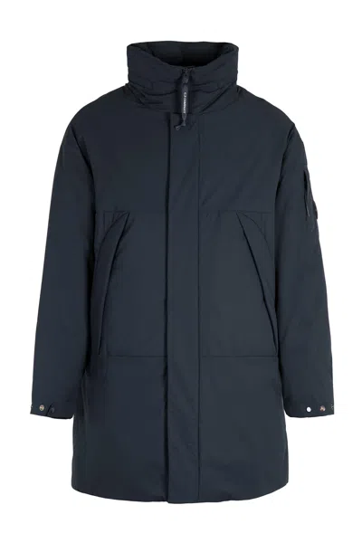 C.p. Company Technical Fabric Parka In Blue