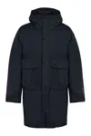 C.p. Company C.p.company Technical Fabric Parka With Internal Removable Down Jacket In Blue