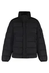 C.p. Company Oversized Zip-front Rain Jacket With Quilted Texture In Black