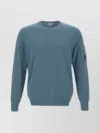 C.p. Company Textured Cotton Crepe Crewneck Sweater In Animal Print