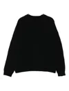 C.p. Company Textured Cotton Sweater In Black
