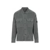 C.p. Company Structured Grey Jacket With Button-up Front And Signature Lens Detail In Gray
