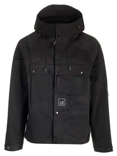 C.p. Company The Metropolis Series A.a.c Hooded Jacket In Black
