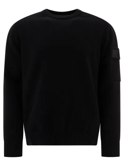 C.p. Company "the Metropolis Series" Extrafine Merino Wool Sweater In Black