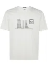 C.p. Company C.p.company The Metropolis Series Mercerized Jersey Urban Buildings T-shirt In White