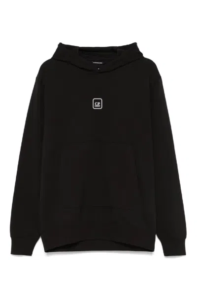 C.p. Company The Metropolis Series Stretch Hooded Sweatshirts In Black