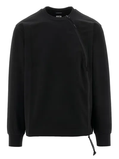 C.p. Company The Metropolis Series Zippered-detail Sweatshirt In Black