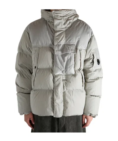 C.p. Company Thick Quilted Jacket In White
