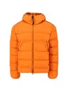 C.p. Company Padded Down Jacket In Orange