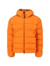 C.p. Company Padded Down Jacket In Orange
