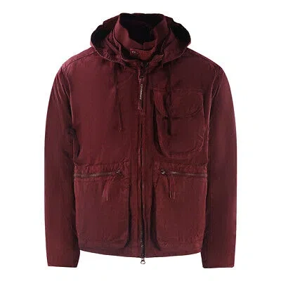 Pre-owned C.p. Company Tic Short Hooded Port Royal Jacket In Red