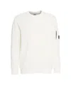C.p. Company Timeless Crew Neck Sweater With Iconic Lens Detail In Neutral