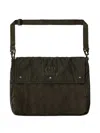 C.p. Company Topstitched-detail Shoulder Bag In Black
