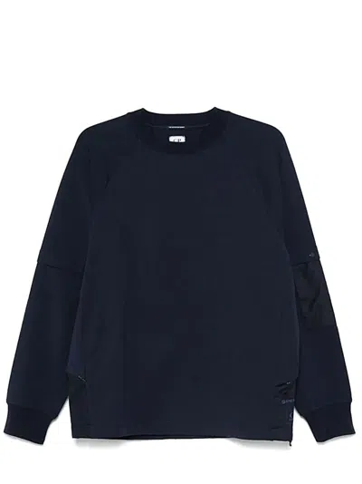 C.p. Company Metropolis Series Stretch Crewneck In Blue