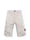 C.p. Company Cp Company Stretch Sateen Cargo Shorts In Neutral