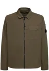 C.p. Company Logo Patch Shirt Flap Pocket In Green