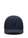 C.p. Company Curved Brim Panelled Construction Cap In Blue