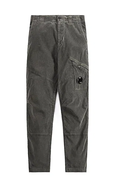 C.p. Company Pocket-detail Cargo Trousers In Gray