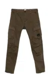 C.p. Company Mens Stretch Satin Cargo Pants In Green