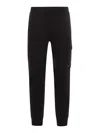 C.p. Company Lens-pocket Cotton Track Pants In Black