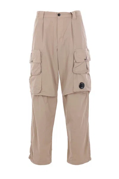 C.p. Company Trousers In Neutral