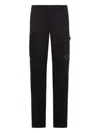 C.p. Company C.p.company Stretch Sateen Ergonomic Cargo Pants In Black