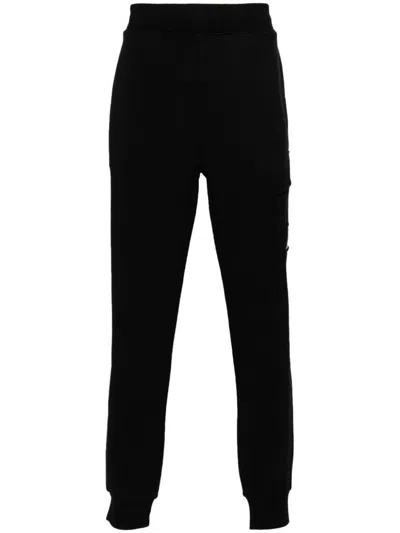 C.p. Company Lens-detail Cargo Trousers In Black