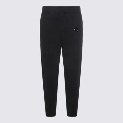 C.p. Company Logo Detail Casual Pants In Black