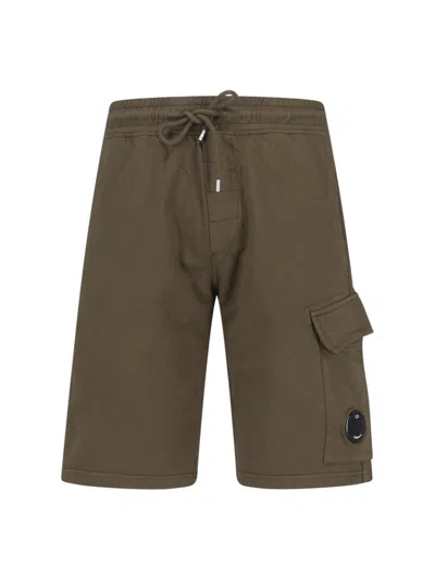 C.p. Company Straight-leg Trousers In Solid Green With Timeless Appeal
