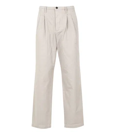 C.p. Company Trousers Cream In White
