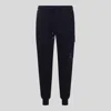 C.p. Company Utility Trousers With Elastic Waistband And Cargo Pocket In Black