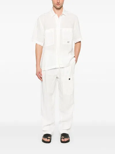C.p. Company Trousers In White